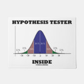 Hypothesen Tester Inside Bell Curve Stats Spaß Fußmatte (Vorderseite)