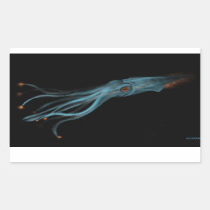 Hypothetischer Tintenfisch-Aufkleber Rechteckiger Aufkleber