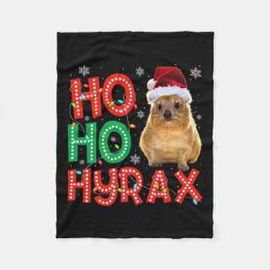 Hyraxmas Weihnachten Lustig Süße Xmas Pyjama Hyrax Fleecedecke