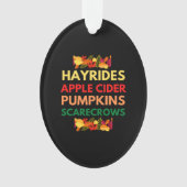 Hyrides Apfelwein-Kürbiskuchen Ornament (Vorderseite)