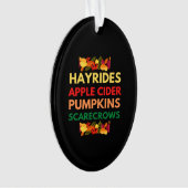 Hyrides Apfelwein-Kürbiskuchen Ornament (Vorderseite)