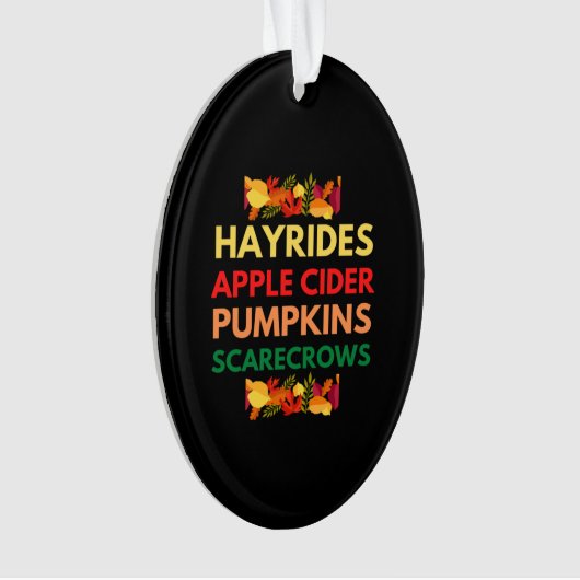 Hyrides Apfelwein-Kürbiskuchen Ornament (Vorderseite)