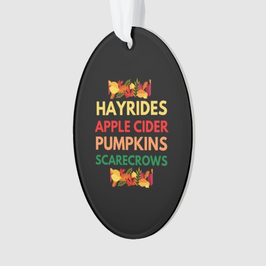 Hyrides Apfelwein-Kürbiskuchen Ornament (Vorderseite)