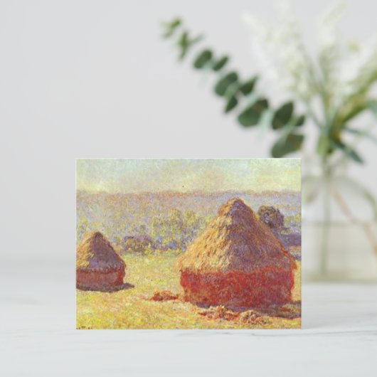 Hystacks am Ende des Sommers durch Monet Postcard Postkarte (Stehend Vorderseite)