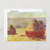 Hystacks am Ende des Sommers durch Monet Postcard Postkarte (Vorne/Hinten)