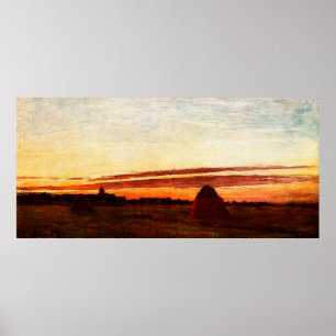 Hystacks bei Chailly bei Sonnenaufgang1865 Poster