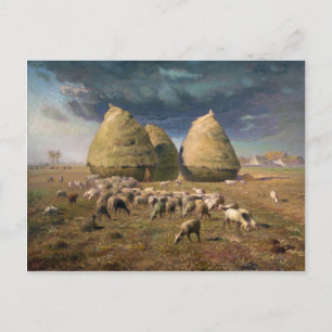 Hystacks: Herbst - Jean-François Millet Postkarte
