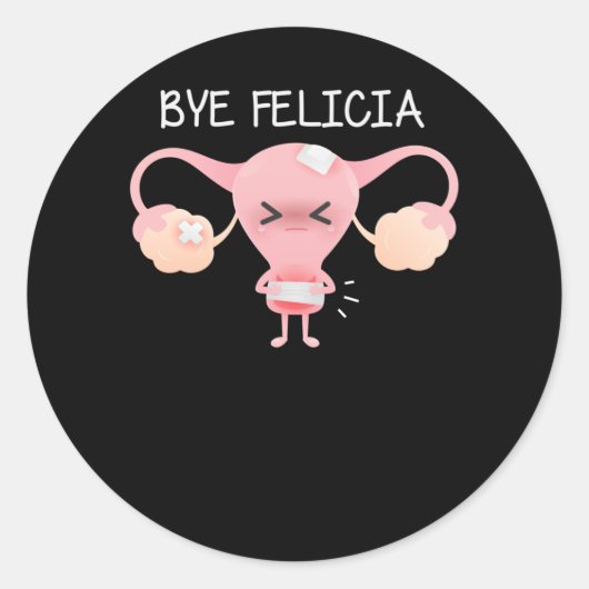 Hysterectomy Support Uterus Removal Runder Aufkleber (Vorderseite)