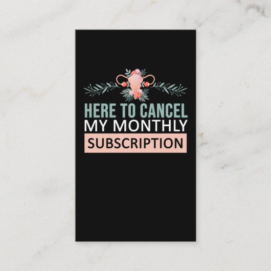 Hysterektomie Blume zur Sensibilisierung für Uteru Visitenkarte (Vorderseite)