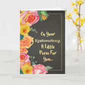 Hysterektomie Funny Get Well Card Gedicht Karte (Gelbe Blume)