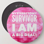 Hysterektomie-Überlebender Button (Vorne & Hinten)