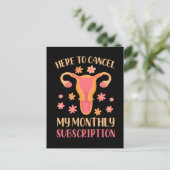 Hysterektomie Unterstützung des Uterusentfernungsü Postkarte (Stehend Vorderseite)