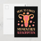 Hysterektomie Unterstützung des Uterusentfernungsü Postkarte (Vorne/Hinten)