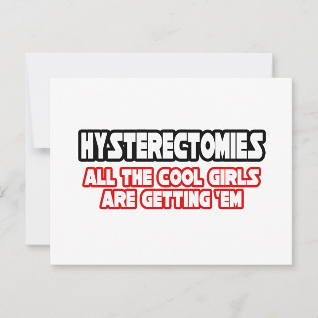 Hysterektomien... Coole Mädchen (Vorderseite)