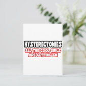 Hysterektomien... Coole Mädchen Postkarte (Stehend Vorderseite)