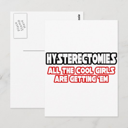 Hysterektomien... Coole Mädchen Postkarte (Vorne/Hinten)