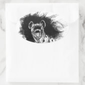 Hysterical Hyena Ovaler Aufkleber (Tasche)