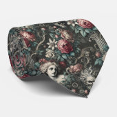 Hysterie Blüten - Gotik Viktorianisch Krawatte (Gerollt)