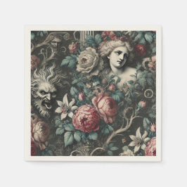 Hysterie Blüten - Gotik Viktorianisch Serviette
