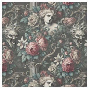 Hysterie Blüten - Klassischer gotischer Tile Stoff