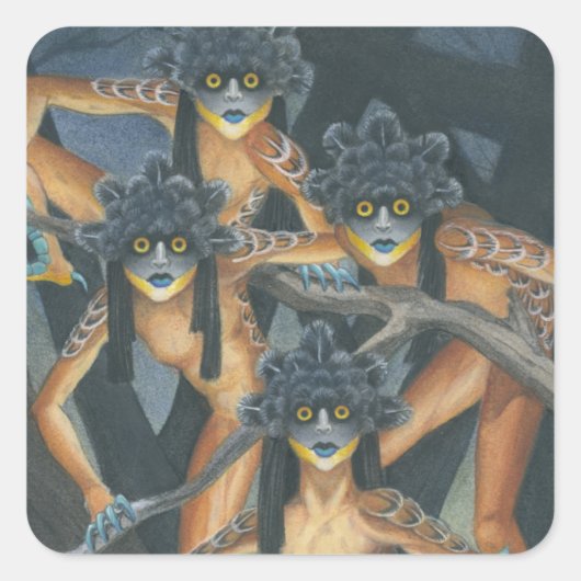 Hyter Sprites Quadratischer Aufkleber (Vorderseite)