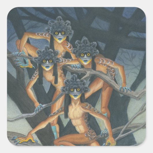 Hyter Sprites Quadratischer Aufkleber (Vorderseite)