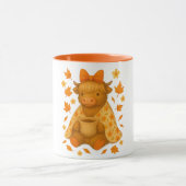 Hyturtle Fall Highland Cow with Maple Leaves Coffe Tasse (Zentrum)