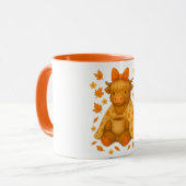Hyturtle Fall Highland Cow with Maple Leaves Coffe Tasse (Vorderseite Links)