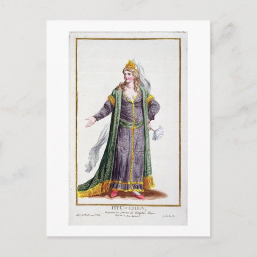 Hyu-Chen, Ehefrau von Dschingis Khan, von "Receuil Postkarte (Vorderseite)