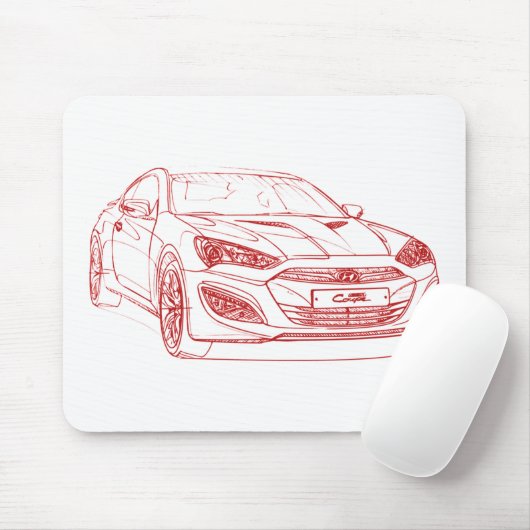 Hyu Genese-Coupé 2013 Mousepad (Mit Mouse)