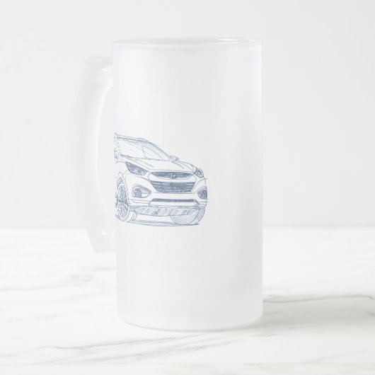 Hyu IX35 2011 Mattglas Bierglas (Vorderseite Links)