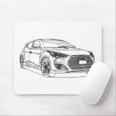 Hyu Veloster Turbo 2013 Mousepad (Mit Mouse)