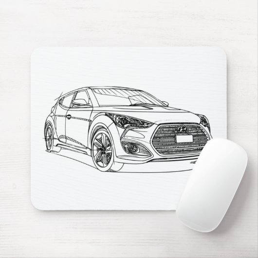 Hyu Veloster Turbo 2013 Mousepad (Mit Mouse)