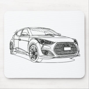 Hyu Veloster Turbo 2013 Mousepad