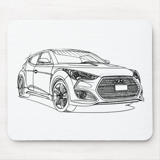 Hyu Veloster Turbo 2013 Mousepad (Vorne)