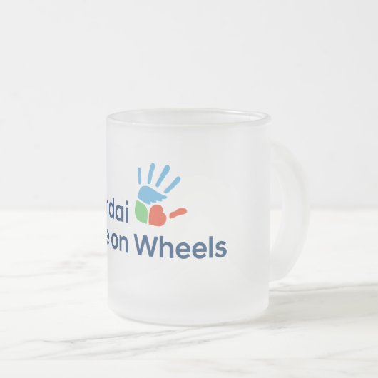 Hyundai Hope on Wheels Frosted Coffee Mug Mattglastasse (VorderseiteRechts)