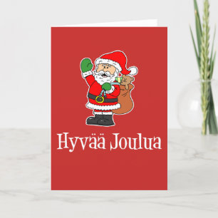 Hyvaa Joulua finnische frohe Weihnachten Sankt