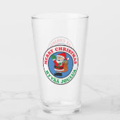 Hyvaa Joulua Finnische Weihnachtsweihe Weihnachtsg Glas (Vorderseite)