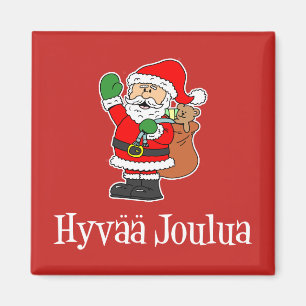 Hyvaa Joulua Finnischer Weihnachtsmann (RED) Magnet