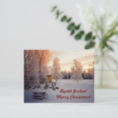 Hyvää Joulua! Merry Christmas! Feiertagspostkarte (Stehend Vorderseite)