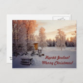 Hyvää Joulua! Merry Christmas! Feiertagspostkarte (Vorne/Hinten)