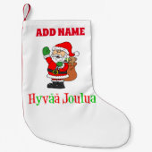 Hyvaa Joulua Personalisiert Name Finnisch Kleiner Weihnachtsstrumpf (Vorderseite)