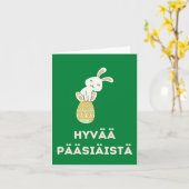 Hyvää Pääsiäistä, Finnisch-Happy Oaster Karte (Gelbe Blume)