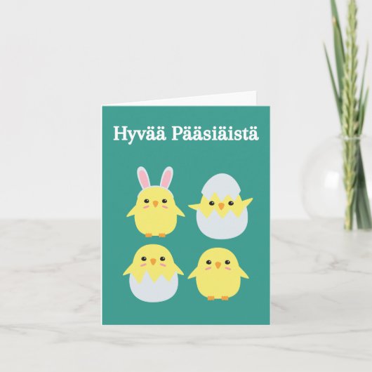 Hyvää Pääsiäistä, Finnisch-Happy Oaster Karte (Vorderseite)