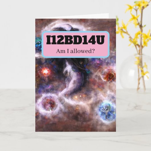 I12BD14U Nerdy Word Riddle Lest langsam Karte (Gelbe Blume)