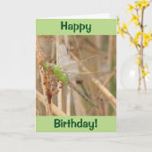 I1 Green Dragonfly Karte (Gelbe Blume)