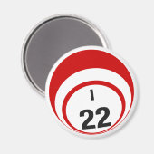 I22 Bingo-Ball-Kühlschrankmagnet Magnet (Vorderseite/Rückseite)