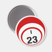 I23 Bingo-Ball-Kühlschrankmagnet Magnet (Vorderseite/Rückseite)