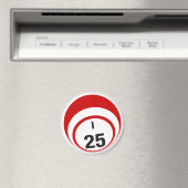 I25 Bingo-Ball-Kühlschrankmagnet Magnet (In Situ (Geschirrspüler))