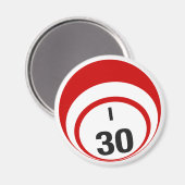 I30 Bingo-Ball-Kühlschrankmagnet Magnet (Vorderseite/Rückseite)